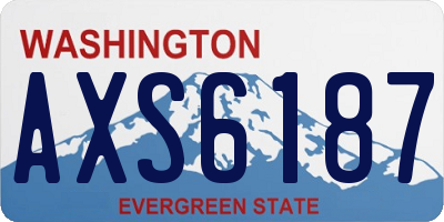 WA license plate AXS6187