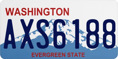 WA license plate AXS6188