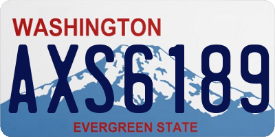 WA license plate AXS6189