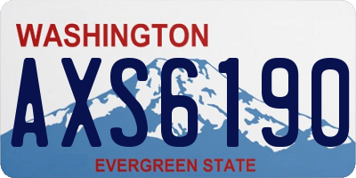 WA license plate AXS6190
