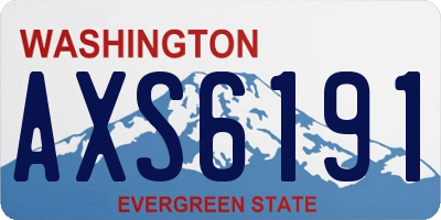 WA license plate AXS6191