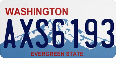 WA license plate AXS6193