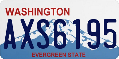 WA license plate AXS6195
