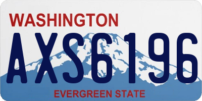 WA license plate AXS6196