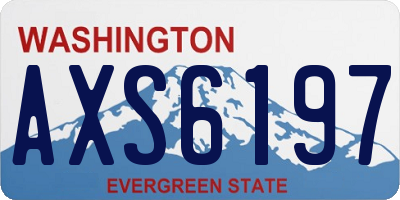 WA license plate AXS6197
