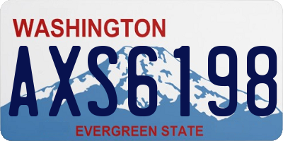 WA license plate AXS6198