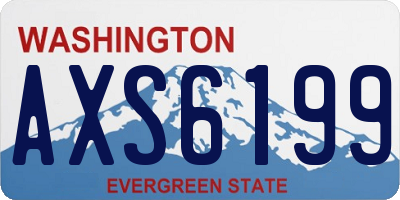 WA license plate AXS6199