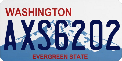 WA license plate AXS6202
