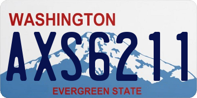 WA license plate AXS6211