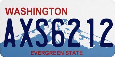 WA license plate AXS6212