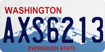 WA license plate AXS6213