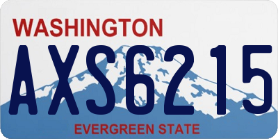 WA license plate AXS6215
