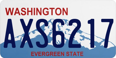 WA license plate AXS6217