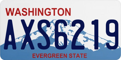 WA license plate AXS6219