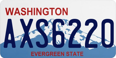 WA license plate AXS6220