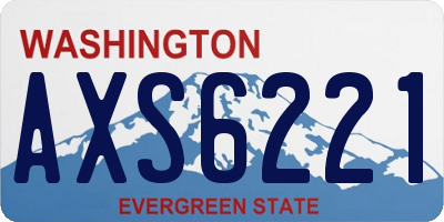 WA license plate AXS6221