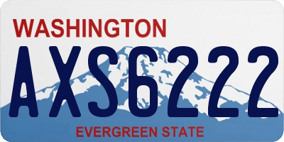 WA license plate AXS6222