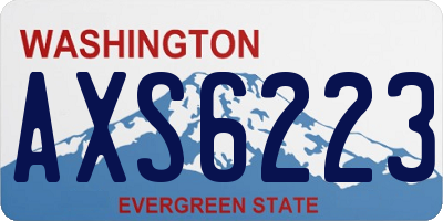 WA license plate AXS6223