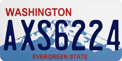 WA license plate AXS6224