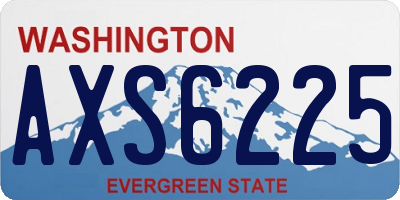 WA license plate AXS6225