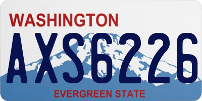 WA license plate AXS6226