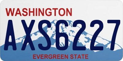 WA license plate AXS6227