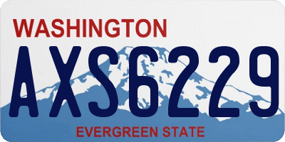 WA license plate AXS6229