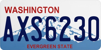 WA license plate AXS6230