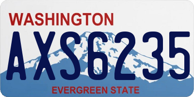 WA license plate AXS6235