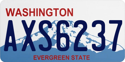 WA license plate AXS6237