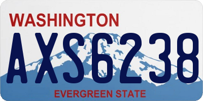 WA license plate AXS6238