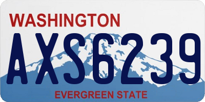 WA license plate AXS6239