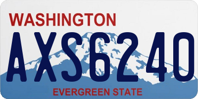 WA license plate AXS6240