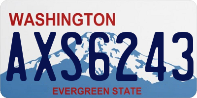 WA license plate AXS6243