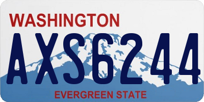 WA license plate AXS6244