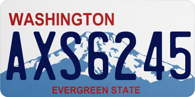 WA license plate AXS6245
