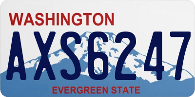 WA license plate AXS6247