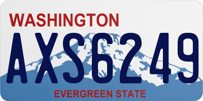 WA license plate AXS6249