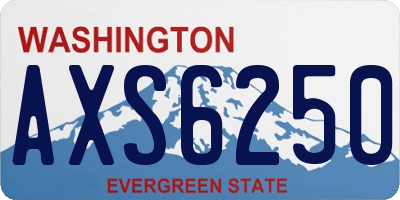 WA license plate AXS6250