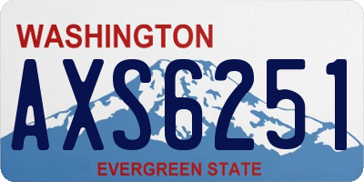 WA license plate AXS6251