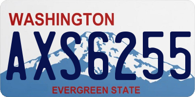 WA license plate AXS6255