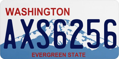 WA license plate AXS6256