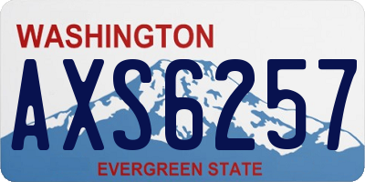 WA license plate AXS6257