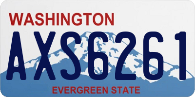 WA license plate AXS6261