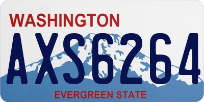 WA license plate AXS6264