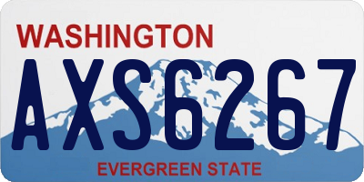 WA license plate AXS6267