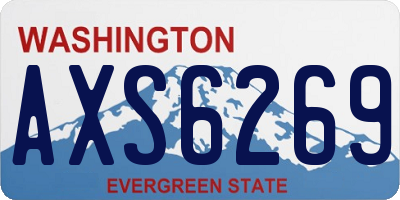 WA license plate AXS6269