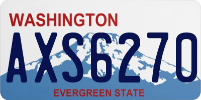 WA license plate AXS6270