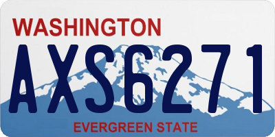 WA license plate AXS6271
