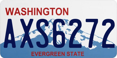WA license plate AXS6272